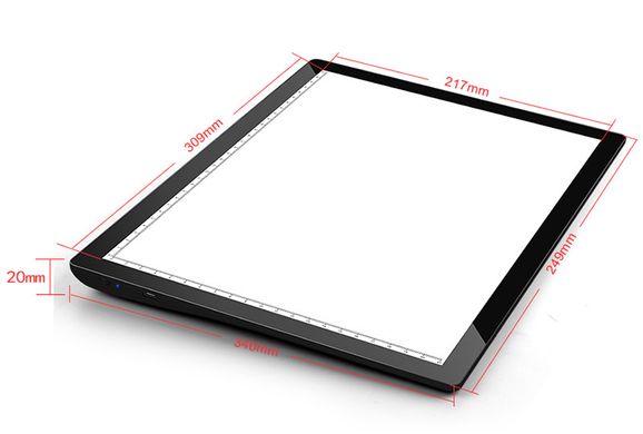 Світловий планшет «‎Elice» A4 з LED-світлом для малювання та копіювання на акумуляторі (2500mAh) JSK-D26