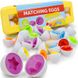 Развивающая игрушка монтессори сортер набор яиц Фигуры 12шт Разные цвета (JoRay-604)